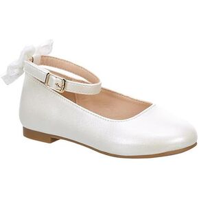 Lil Iris - Girl's Slip-On Dressy Ballet Flats with Ankle Strap