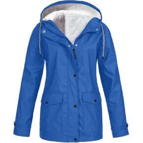 Women's Thicken Fleece Lined Parka Winter Casual Drawstring Clothing Zipper Track Jacket Parka Coat Winter Puffer