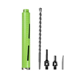 3 Inch Dry Concrete Core Drill Bit 5/8"-11 Threaded with 2 Pcs Adapters and Pilot Bit, 10" Drilling Depth Diamond Core Bit for Brick/Concrete/Masonry