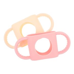 SUPVOX 2pcs Silicone Bottle Holders with Non Slip and Gentle Feeding Cup Grips for Smooth Transition Compatible with Wide Neck Bottles for Newborns and Boy Girl