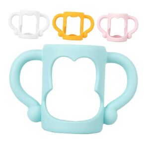 4Pcs Bottle Sleeve with Handles Bottle Grips for Easy Transition Compatible with Nursing Bottles Lightweight and Comfortable Accessory for Parents