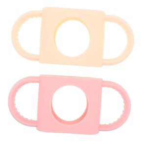 UPKOCH 2pcs Silicone Bottle Sleeves for Wide Neck Bottles Soft and Safe Handle Holders Compatible with Dr Comfortable Feeding Experience for Newborns