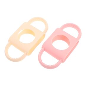 2pcs Ergonomic Grip for and Safe Design for Newborns Compatible with Dr Wide Neck Bottles Promotes Skills