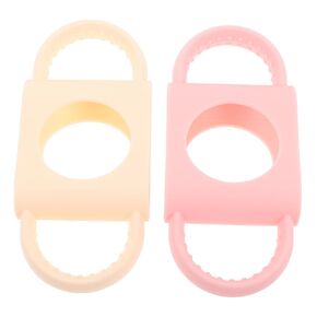 2pcs مقابض الانزلاق المريح للانتقال السلس إلى أكواب sippy متوافقة مع زجاجات الرقبة الواسعة لليخاد حديثي الولادة فتاة