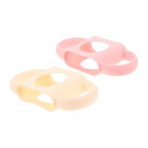 SUPVOX 2pcs Silicone Bottle Handles Non Slip Grip for Easy Feeding Compatible with Dr Newborn Transition Friendly Design Breakage Protection Sleeve for Comfort