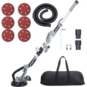 Electric Drywall Sander, LED Light Drywall Sander with 6-Foot Dust Hose, 6 Sanding Discs, Extendable & Foldable Handle For Ceilings sanding, Drywall sanding, Renovation Work, floor sanding