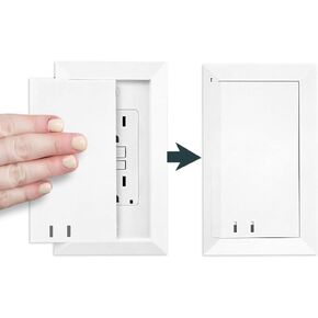 Child Resistant Outlet Cover (2-pack | White) | Decora GFCI Wall Plate | Sliding Door that Locks | Safe & Stylish | Patented Design | Made in the USA | Quick & Easy Installation | Socket Shield
