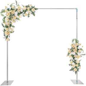 3x3m Professional Backdrop Stand Pipe Kit Adjustable Height with Steel Base, Heavy Duty Photography Background Support System Curtain Frame Telescopic for Wedding Party Photography