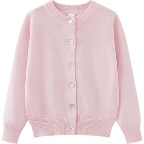 Toddler Kids Furry Thermal Jacket Sweater Boys Girls Solid Color Long Sleeve Fleece Knitted Cardigan Outerwear
