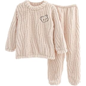 Boys and Girls Autumn and Winter Solid Color Soft Furry Fleece Thickened Home Clothing Warm Layettes for Newborns Girls
