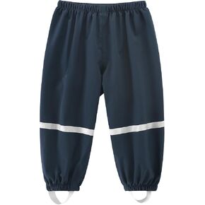 Fewlby Kids' Rain Pants Toddler Waterproof Trousers for Boys Girls