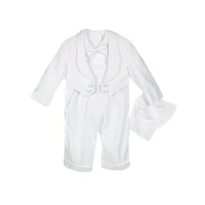 Baby Boys' 5-Piece Christening Tuxedo - white, 18 months