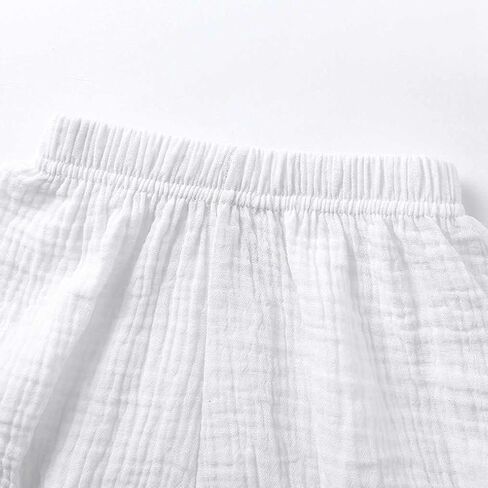LNICEAR Toddler Baby Girls Boys Shorts Cotton Linen Blend Solid Color Bloomers Loose Harem Shorts in Saudi Arabia