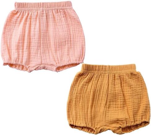 LNICEAR Toddler Baby Girls Boys Shorts Cotton Linen Blend Solid Color Bloomers Loose Harem Shorts in Saudi Arabia