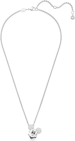 Swarovski Disney Minnie Mouse Drop Earrings, Asymmetrical design, White, Rhodium Finish, One Size, Brass Crystal, No Gemstone in Saudi Arabia