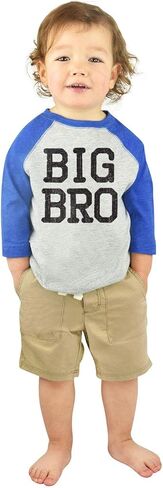 American Classics Big Brother 3/4 Sleeve Baseball Tee Shirt Big Bro Boy Gift Pregnancy Announcement Toddler Boy in Saudi Arabia