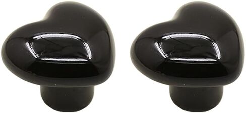2pcs Orange Drawer Knob Ceramic Cabinet Knobs Kids Room Handle Pull Heart Shape for Toy Organizer Box Bookcase Dresser Drawers in Saudi Arabia