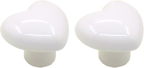 2pcs Orange Drawer Knob Ceramic Cabinet Knobs Kids Room Handle Pull Heart Shape for Toy Organizer Box Bookcase Dresser Drawers in Saudi Arabia