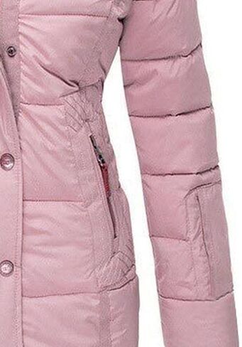 JEsilunmaMY Women's Fleece Lined Insulated Puffer Jacket Winter Coats Fur Hooded Down Parkas Slim Shearling Padded Jacket in Saudi Arabia