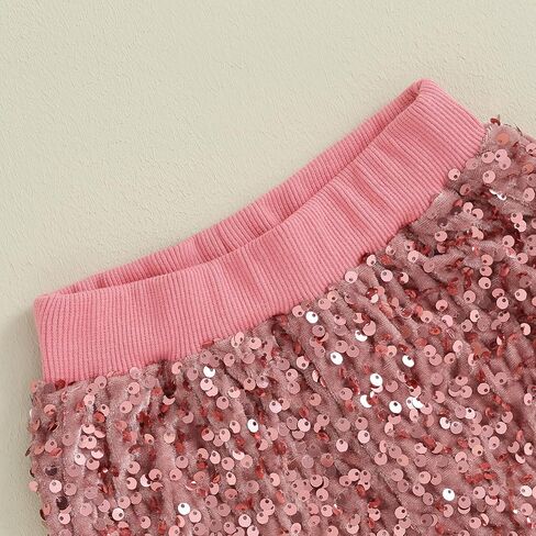 MBMSHEGH Kids Baby Girl Velvet Sequins Bell-Bottoms Pants Fall Ruffle Flare Sparkling Pant Trousers Leggings Toddler Clothes in Saudi Arabia