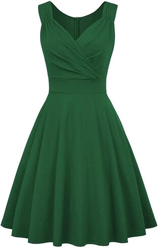Women'S Sleeveless Wrap V-Neck A-Line Bridesmaid Cocktail Party Dress Summer Slimming Short Wrap Wedding Guest Dress in Saudi Arabia