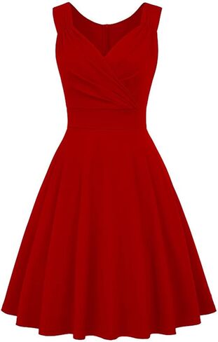 Women'S Sleeveless Wrap V-Neck A-Line Bridesmaid Cocktail Party Dress Summer Slimming Short Wrap Wedding Guest Dress in Saudi Arabia