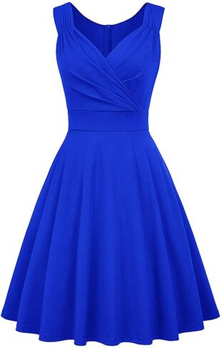 Women'S Sleeveless Wrap V-Neck A-Line Bridesmaid Cocktail Party Dress Summer Slimming Short Wrap Wedding Guest Dress in Saudi Arabia