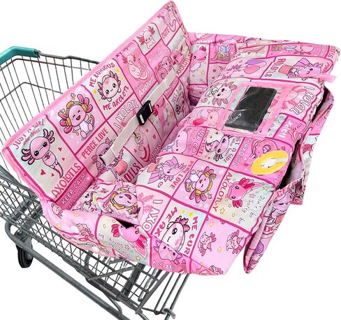 Shopping Cart Cover for Baby,2-in-1 Baby Cart Covers with Portable Cloth Bag Cart Seat Pad for Babies Grocery Cushion Cover Restaurant,Suitable for All Supermarkets and Restaurants in Saudi Arabia