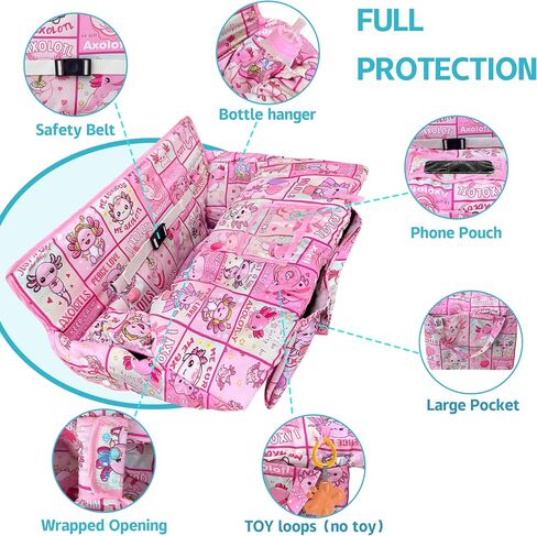 Shopping Cart Cover for Baby,2-in-1 Baby Cart Covers with Portable Cloth Bag Cart Seat Pad for Babies Grocery Cushion Cover Restaurant,Suitable for All Supermarkets and Restaurants in Saudi Arabia
