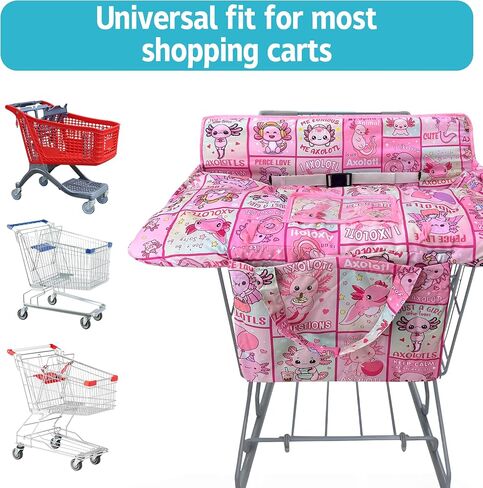 Shopping Cart Cover for Baby,2-in-1 Baby Cart Covers with Portable Cloth Bag Cart Seat Pad for Babies Grocery Cushion Cover Restaurant,Suitable for All Supermarkets and Restaurants in Saudi Arabia