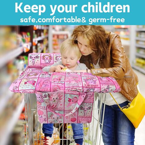 Shopping Cart Cover for Baby,2-in-1 Baby Cart Covers with Portable Cloth Bag Cart Seat Pad for Babies Grocery Cushion Cover Restaurant,Suitable for All Supermarkets and Restaurants in Saudi Arabia