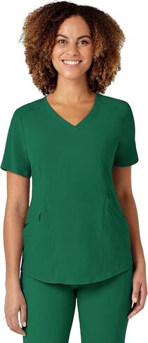 WonderWink Womens Renew V-Neck Top Medical Scrubs, Hunter, Small US in Saudi Arabia