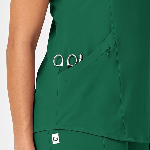 WonderWink Womens Renew V-Neck Top Medical Scrubs, Hunter, Small US in Saudi Arabia