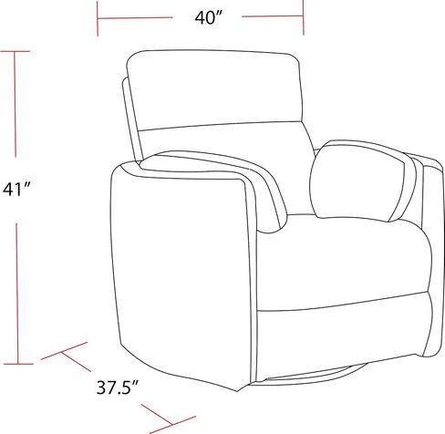 Radius - Natural Beauty Quartz Power Swivel Glider Recliner for Adults with USB and Type-C Ports, Single Sofa Chair for Living Room in Kuwait
