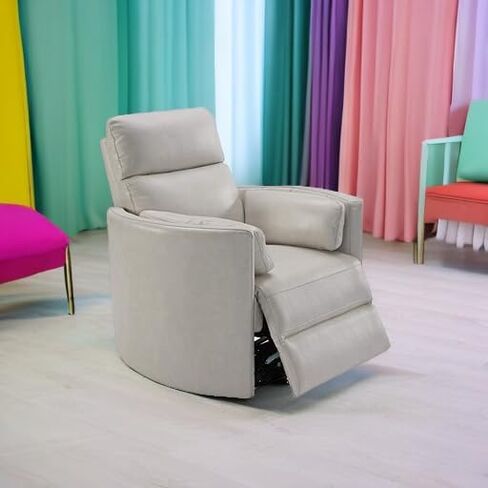 Radius - Natural Beauty Quartz Power Swivel Glider Recliner for Adults with USB and Type-C Ports, Single Sofa Chair for Living Room in Kuwait