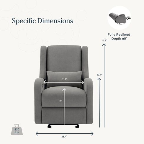 Purse & the Wingback-Power Reclining Glider for Lustery-كرسي مريح مع نسيج شحن مقاوم للبقع وموانئ شحن مدمجة-غرفة الأطفال الحديثة الأساسية (العاج) in Saudi Arabia