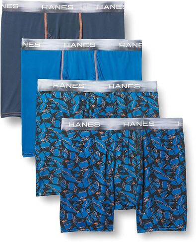 Hanes Ultimate Men's Sport X-Temp Performance Boxer Brief 4-Pack, Assortment 2, Small in Saudi Arabia