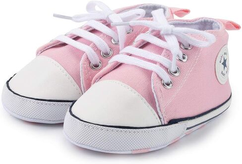 Baby Boys Girls Canvas Sneaker Soft Anti-Slip Sole Newborn Infant First Walkers Canvas Denim Shoes in Saudi Arabia