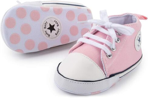 Baby Boys Girls Canvas Sneaker Soft Anti-Slip Sole Newborn Infant First Walkers Canvas Denim Shoes in Saudi Arabia