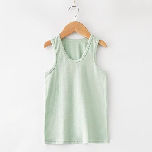 Unisex Toddler Baby Boys Girls Solid Color Crop Tank Tops T-Shirts Undershirts Cotton Summer Sleeveless Sports Vest in Saudi Arabia
