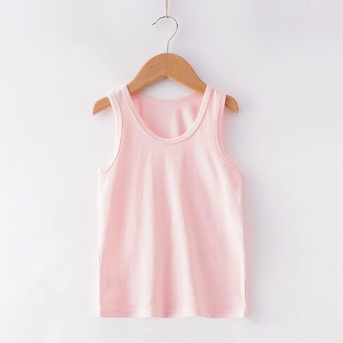 Unisex Toddler Baby Boys Girls Solid Color Crop Tank Tops T-Shirts Undershirts Cotton Summer Sleeveless Sports Vest in Saudi Arabia