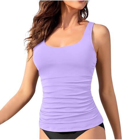 Two Piece Tankini Bathing Suits for Women Modest Swimwear Athletic Tankini Top with Underwear Tummy Control Swimsuit in Saudi Arabia