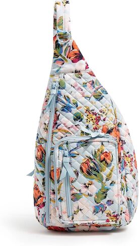 Vera Bradley Cotton Sling Backpack, Perennials Noir Dot in Saudi Arabia