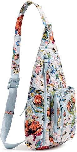 Vera Bradley Cotton Sling Backpack, Perennials Noir Dot in Saudi Arabia