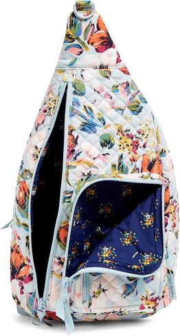 Vera Bradley Cotton Sling Backpack, Perennials Noir Dot in Saudi Arabia