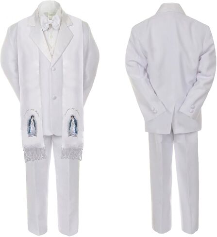 Baby Boy Christening Baptism Church White Suit Mary Maria Guadalupe Stole Sm-7 in Saudi Arabia