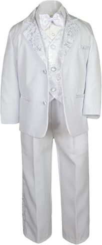 Baby Boy Toddler Christening White Tuxedo Color Virgin Mary On the back Sm-7 in Saudi Arabia
