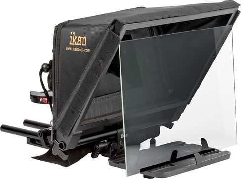 Ikan Elite Generation 2 Universal Large Tablet Teleprompter for Surface Pro & Ipad Pro, Beam Splitter 70/30 Glass w/Rolling Case (PT-ELITE-V2-TK) - Black in Saudi Arabia