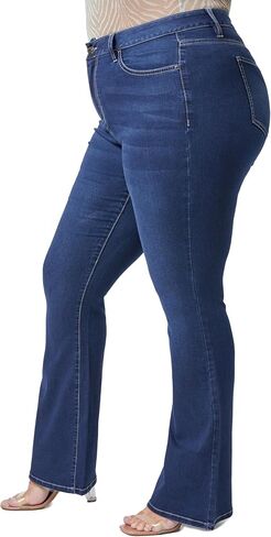 YMI Women's Plus Size Hyperdenim Super Stretchy Flare Jeans in Saudi Arabia