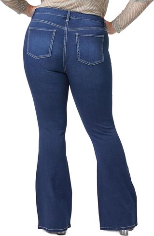 YMI Women's Plus Size Hyperdenim Super Stretchy Flare Jeans in Saudi Arabia